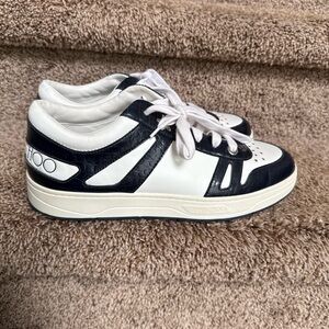 Jimmy Choo Men’s  Navy and White Sneakers